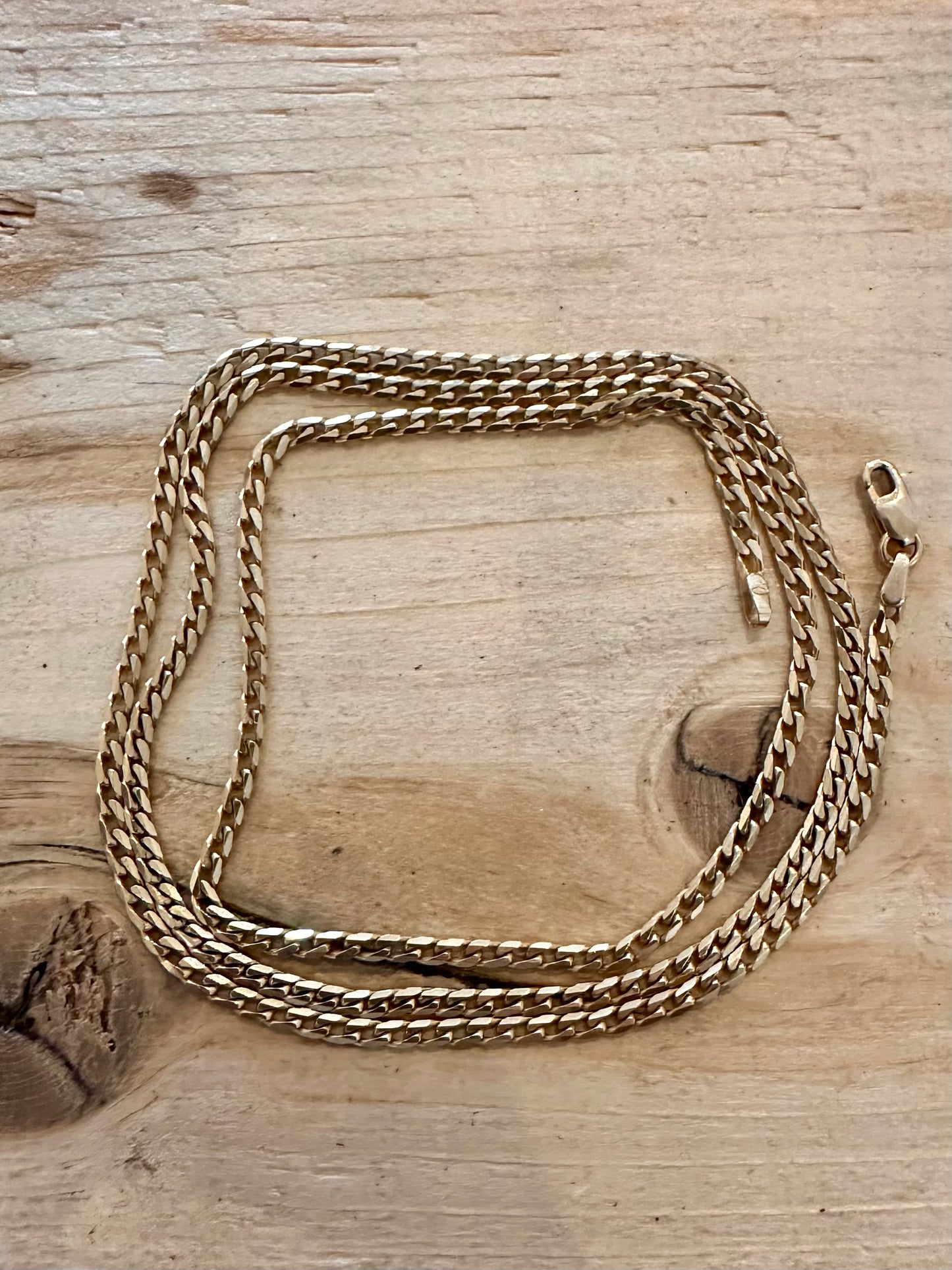 Vintage Curb Chain 9ct Gold 24 inch Necklace