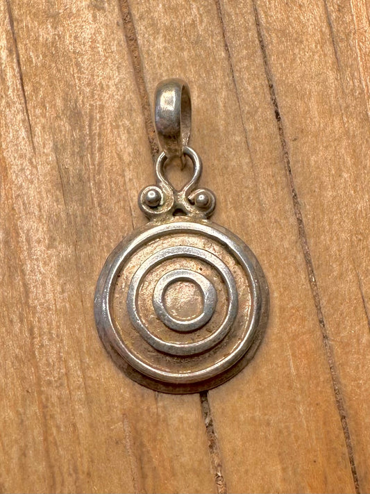 Vintage Swirl 925 Sterling Silver Pendant