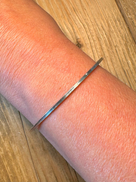 Plain Minimalist Stacker 925 Sterling Silver Bangle