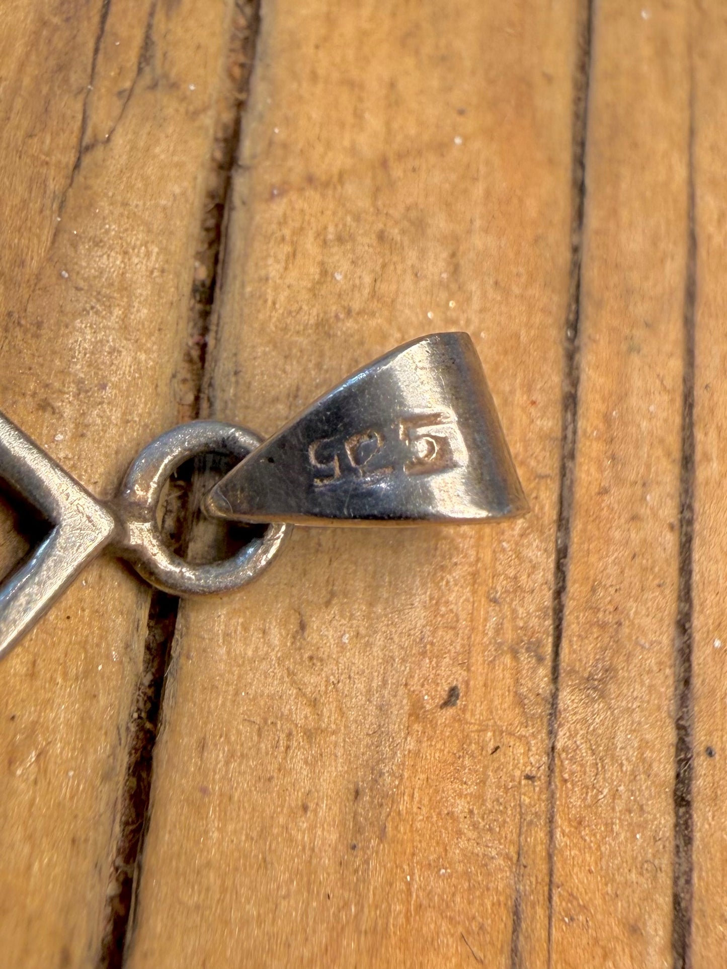 Geometric Square 925 Sterling Silver Pendant