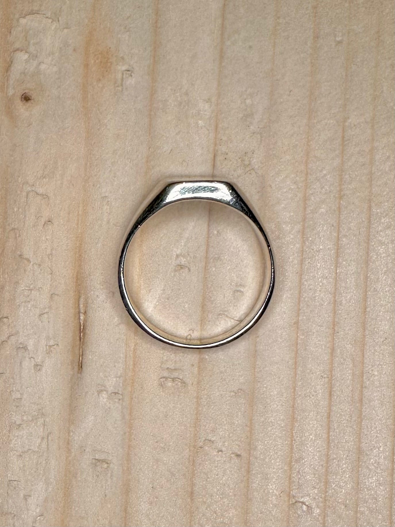 Square Signet 925 Sterling Silver Size T Ring