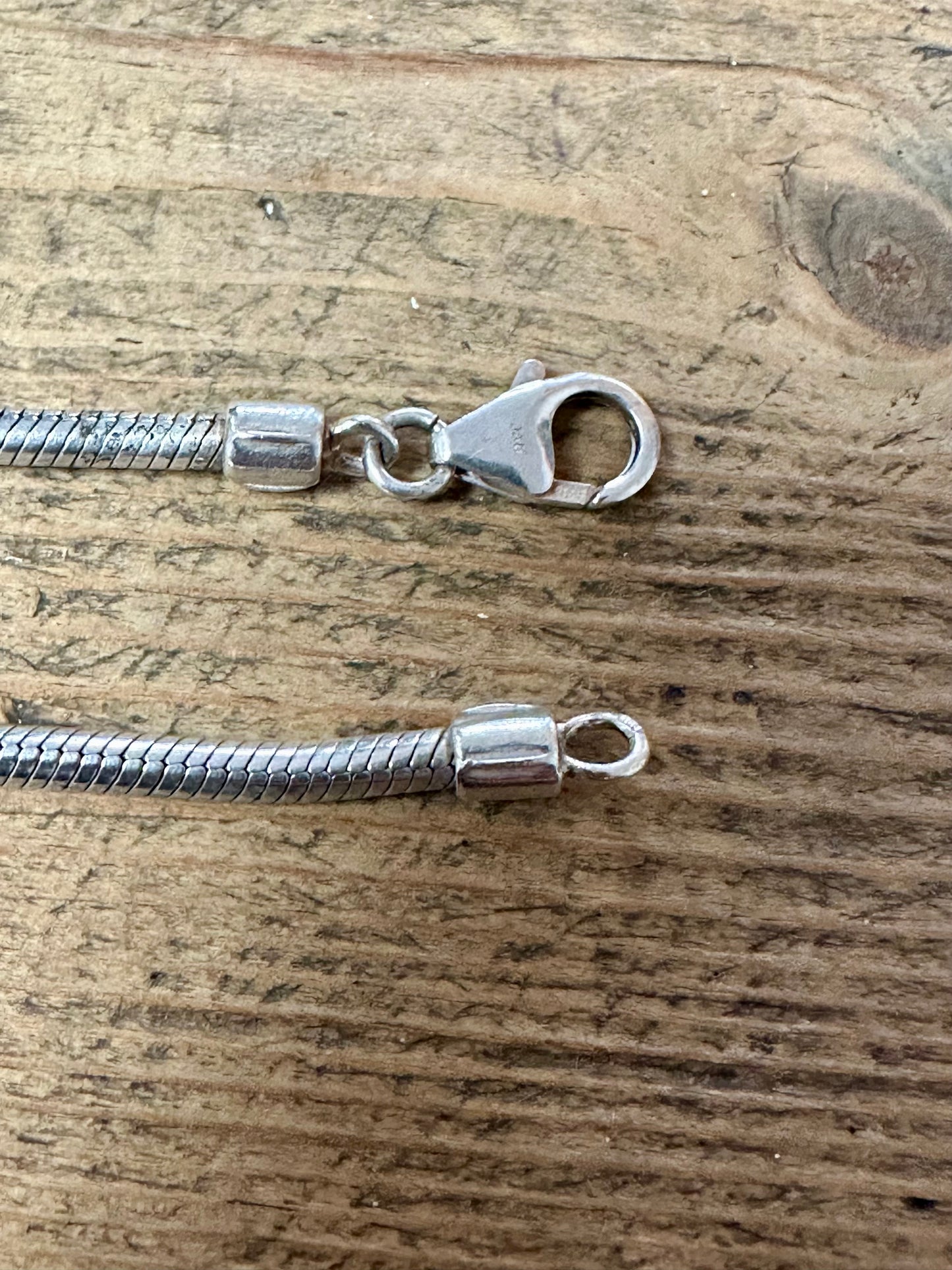 Vintage Snake Chain 925 Silver 7.2 inch Bracelet
