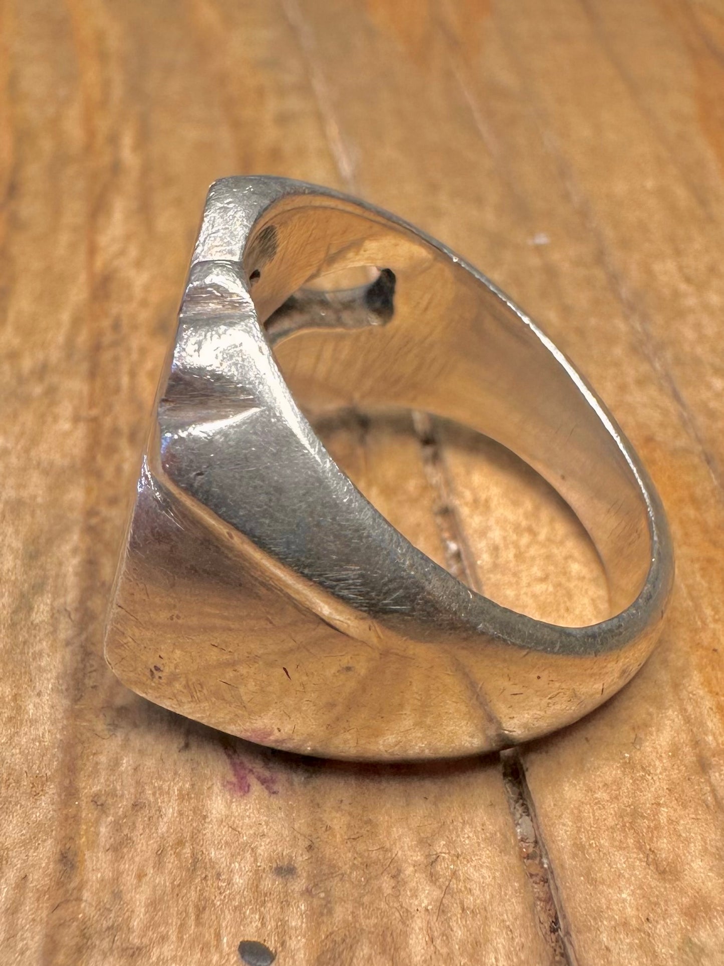 Vintage OM Symbol 925 Sterling Silver Size K Ring