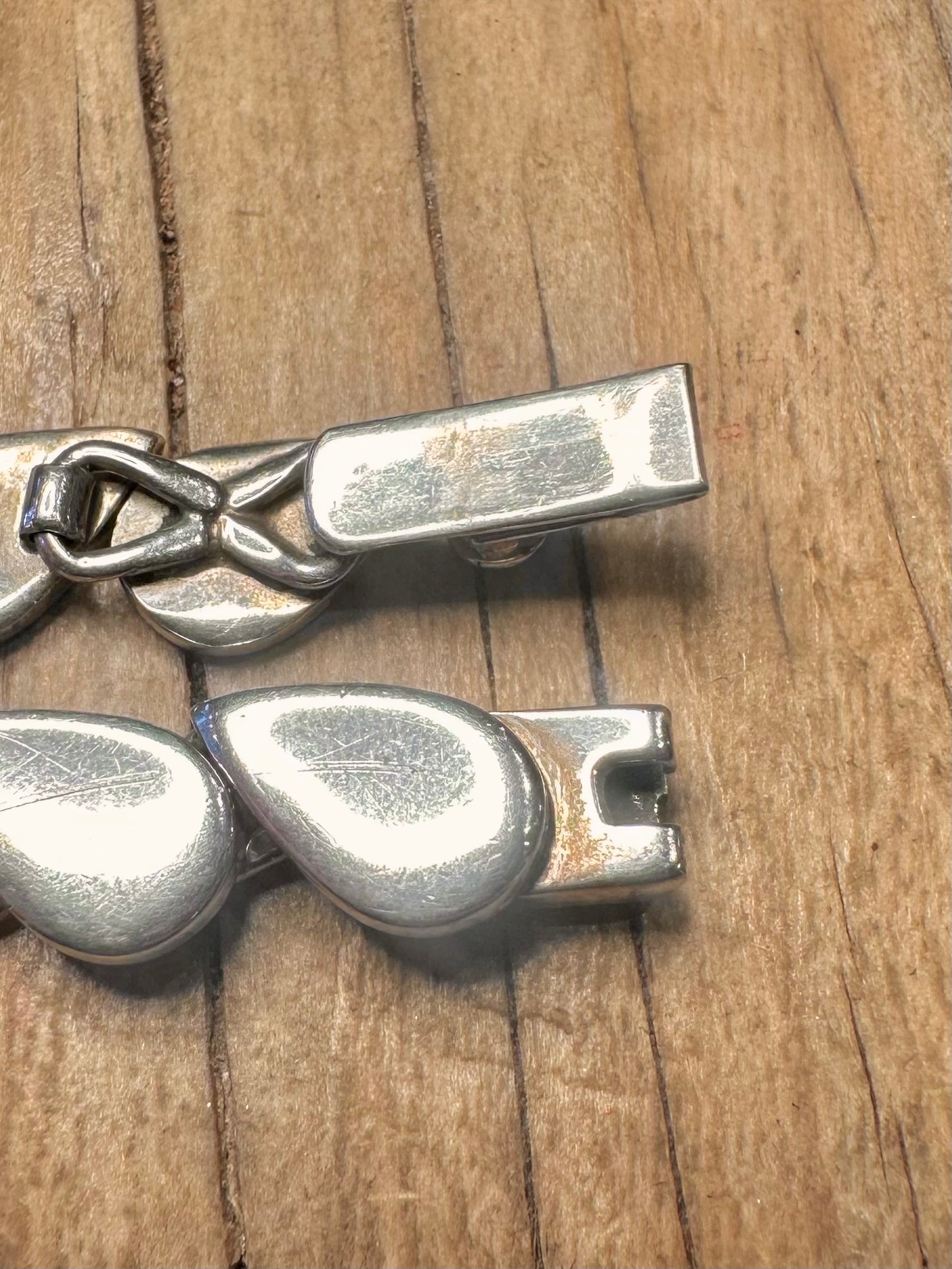 Abstract Modernist Link 925 Sterling Silver 925 Sterling Silver Mexico 7 inch Bracelet