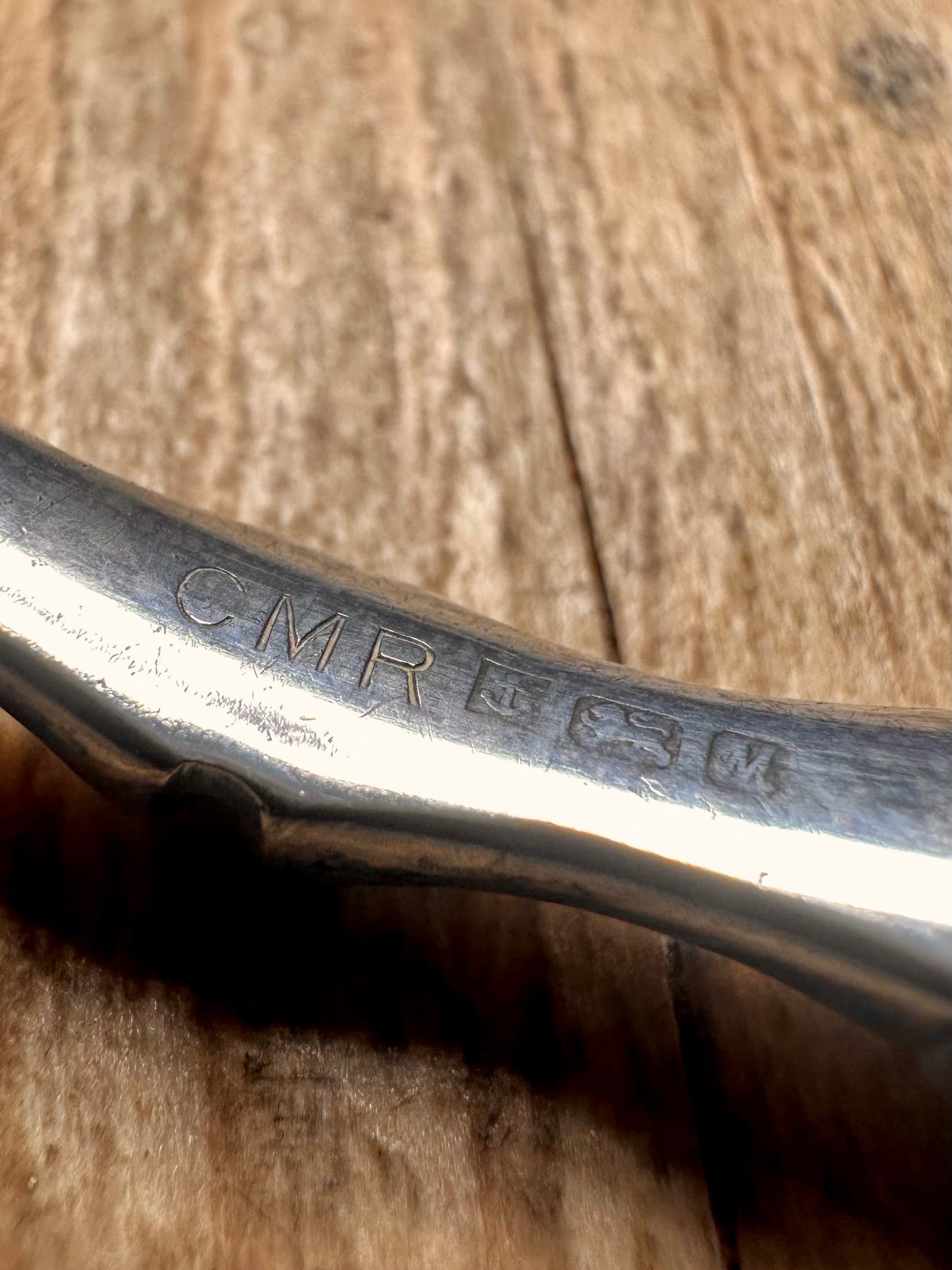 Vintage 1986 Bamboo 925 Sterling Silver Bangle