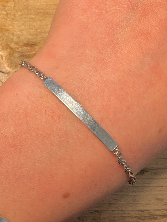 Vintage 1981 Identity Rope Chain 925 Silver 6.3 inch Bracelet