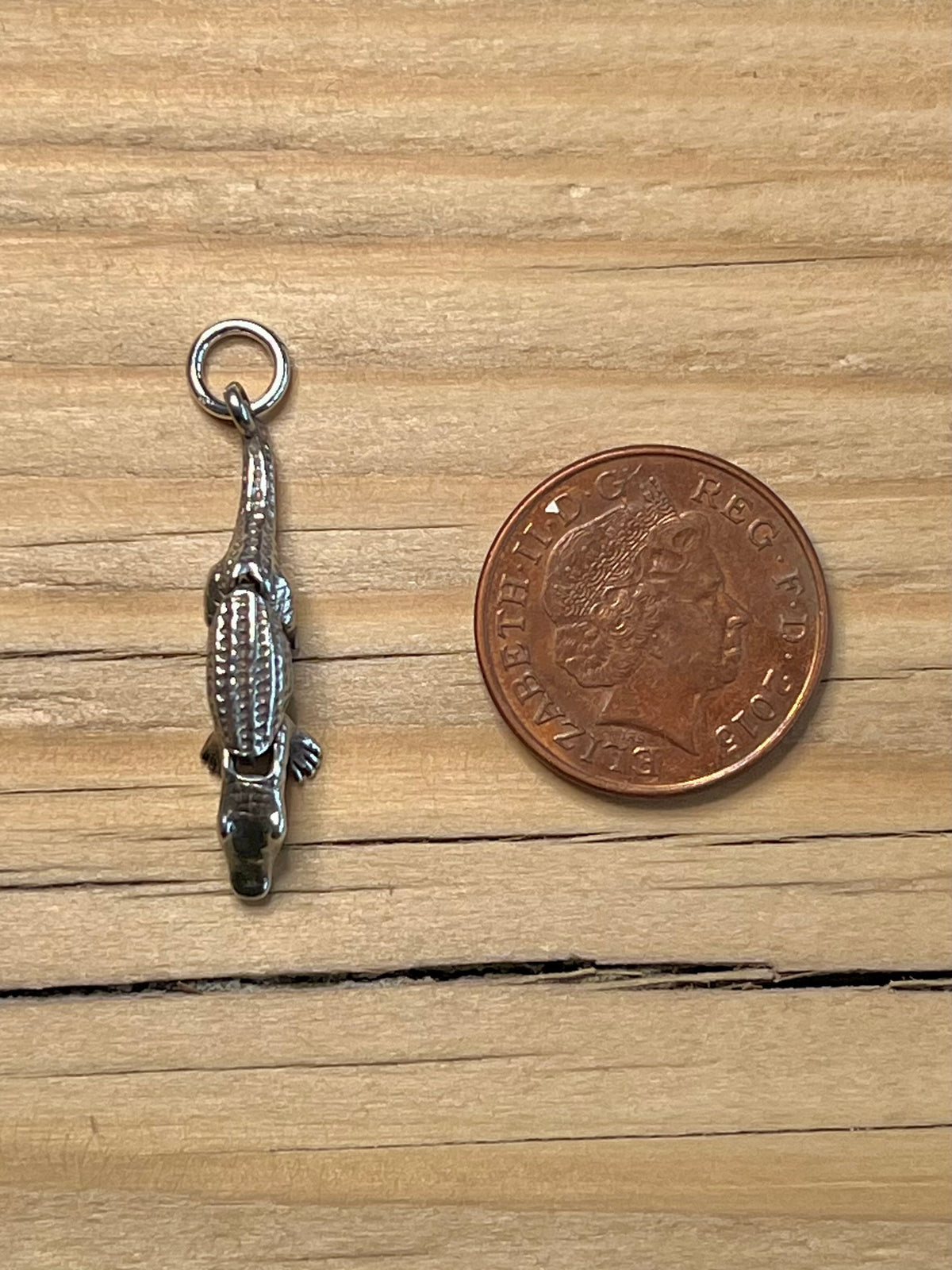 Articulated Crocodile 925 Sterling Silver Pendant