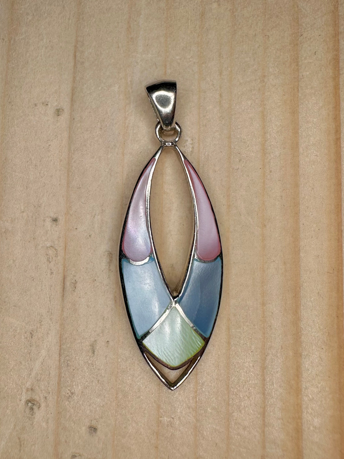 Pastel Mother of Pearl 925 Sterling Silver Pendant