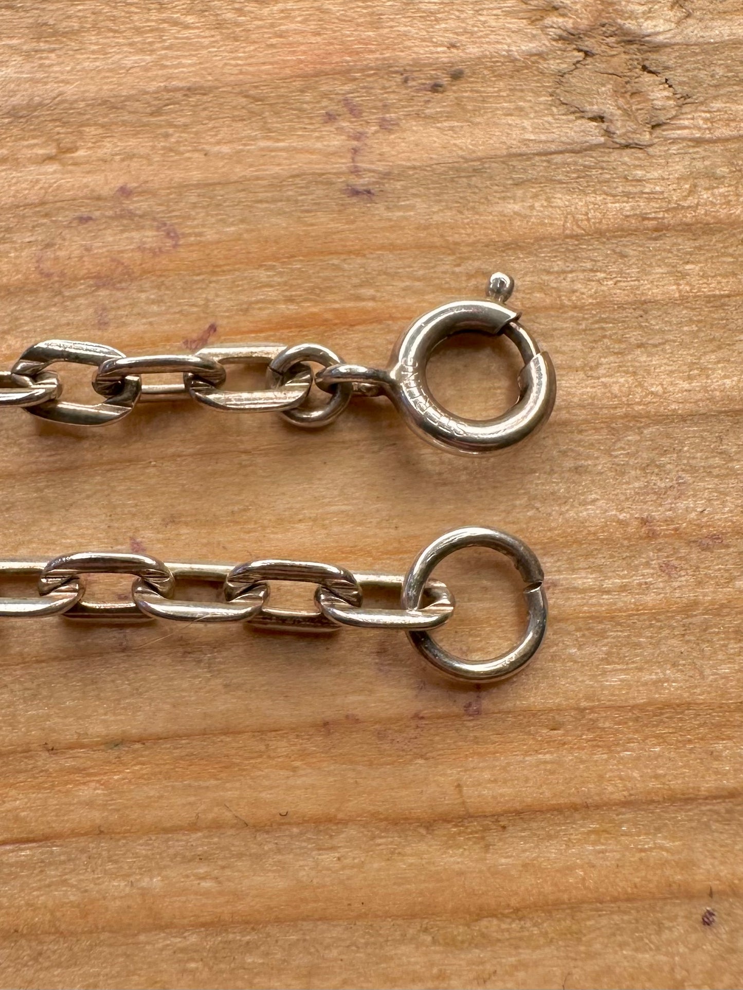 Vintage Cable Chain 925 Sterling Silver 7.5 inch Bracelet