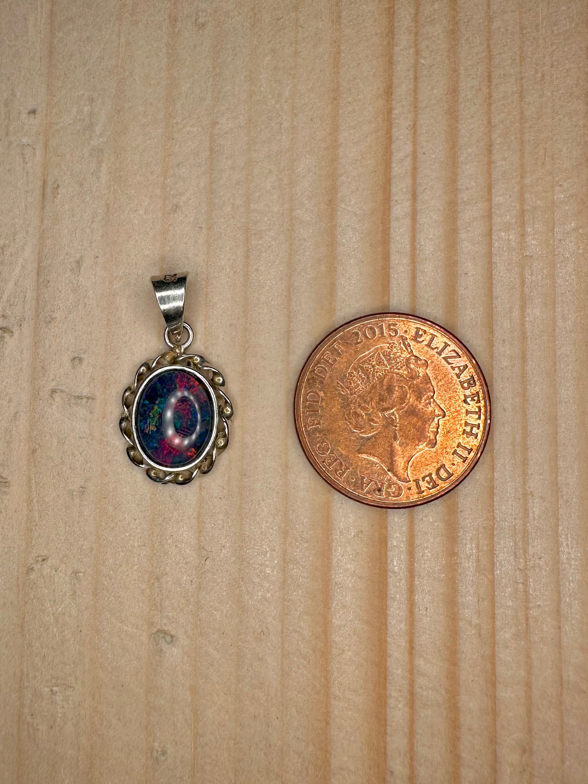 Black Opal 925 Sterling Silver Pendant