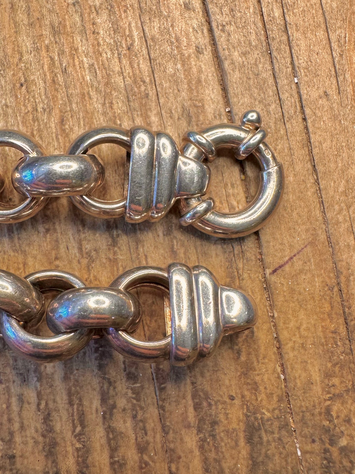 Chunky Belcher Chain Large Clasp 925 Sterling Silver 19.5 inch Necklace