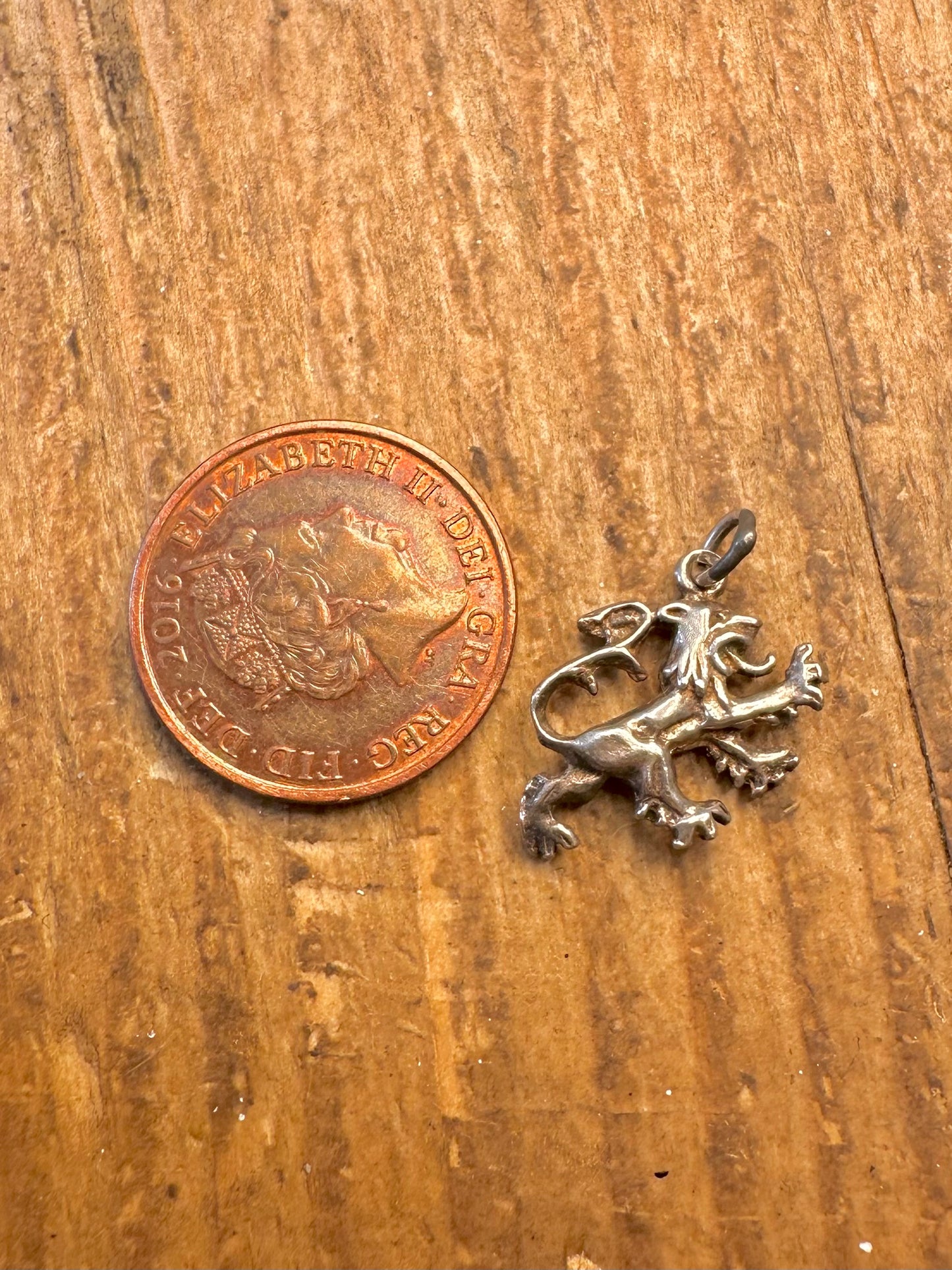 Scottish Lion Rampart 925 Sterling Silver Charm Pendant