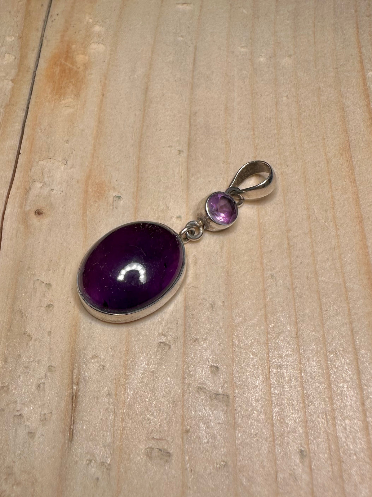 Amethyst Oval 925 Sterling Silver Pendant