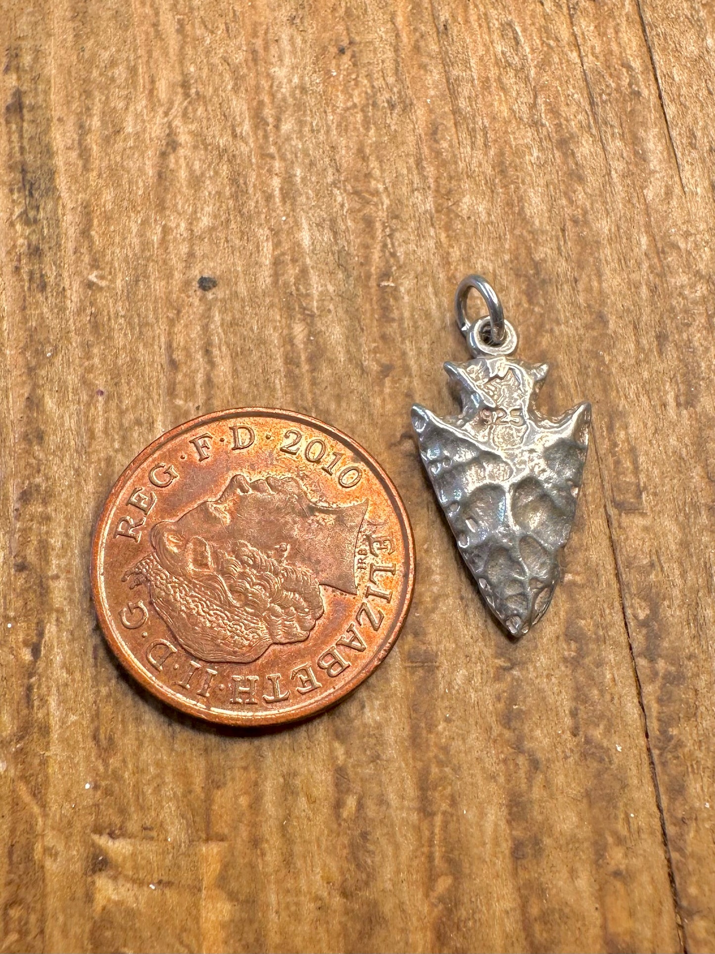 Hammered Arrowhead 925 Sterling Silver Pendant