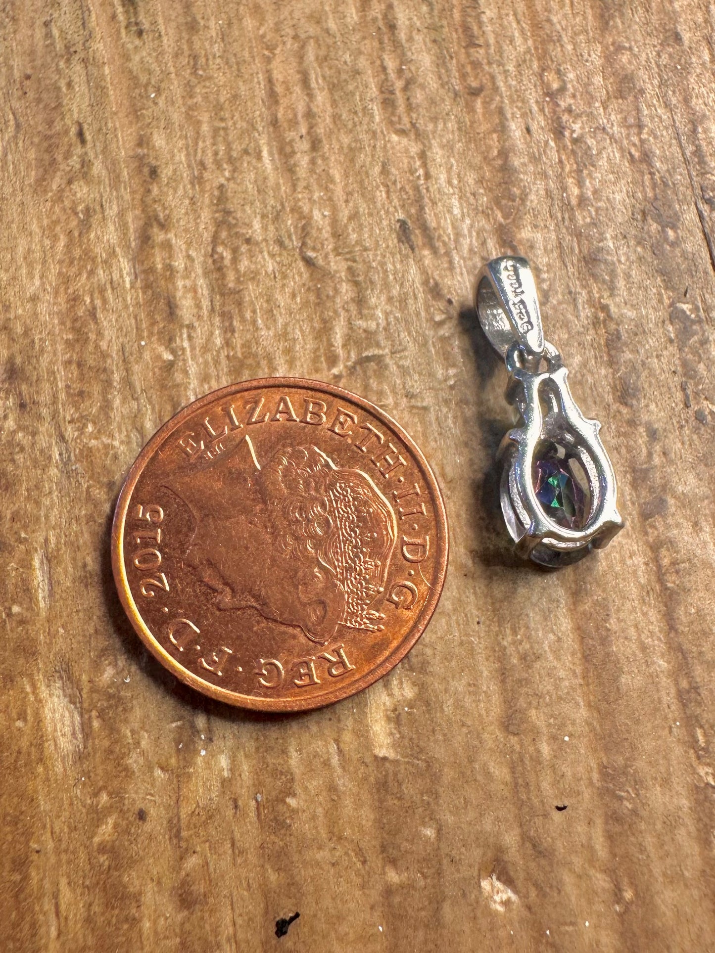 Mystic-Topas- und Peridot-Anhänger aus 925er Sterlingsilber