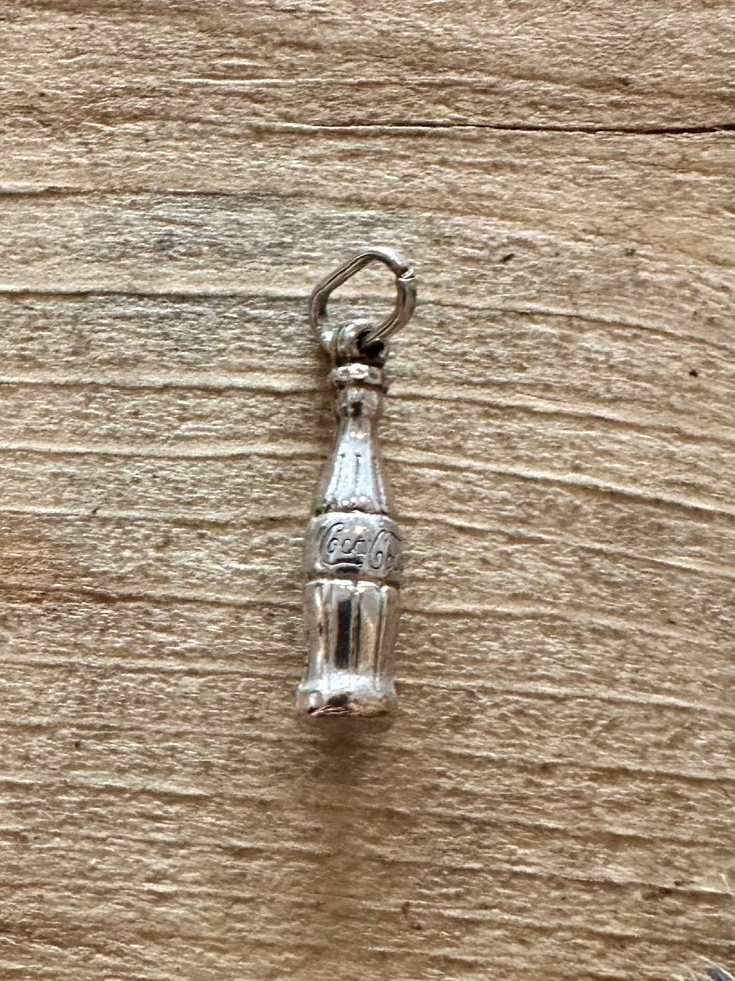 Vintage Coca Cola Bottle Italy 925 Silver Charm Pendant