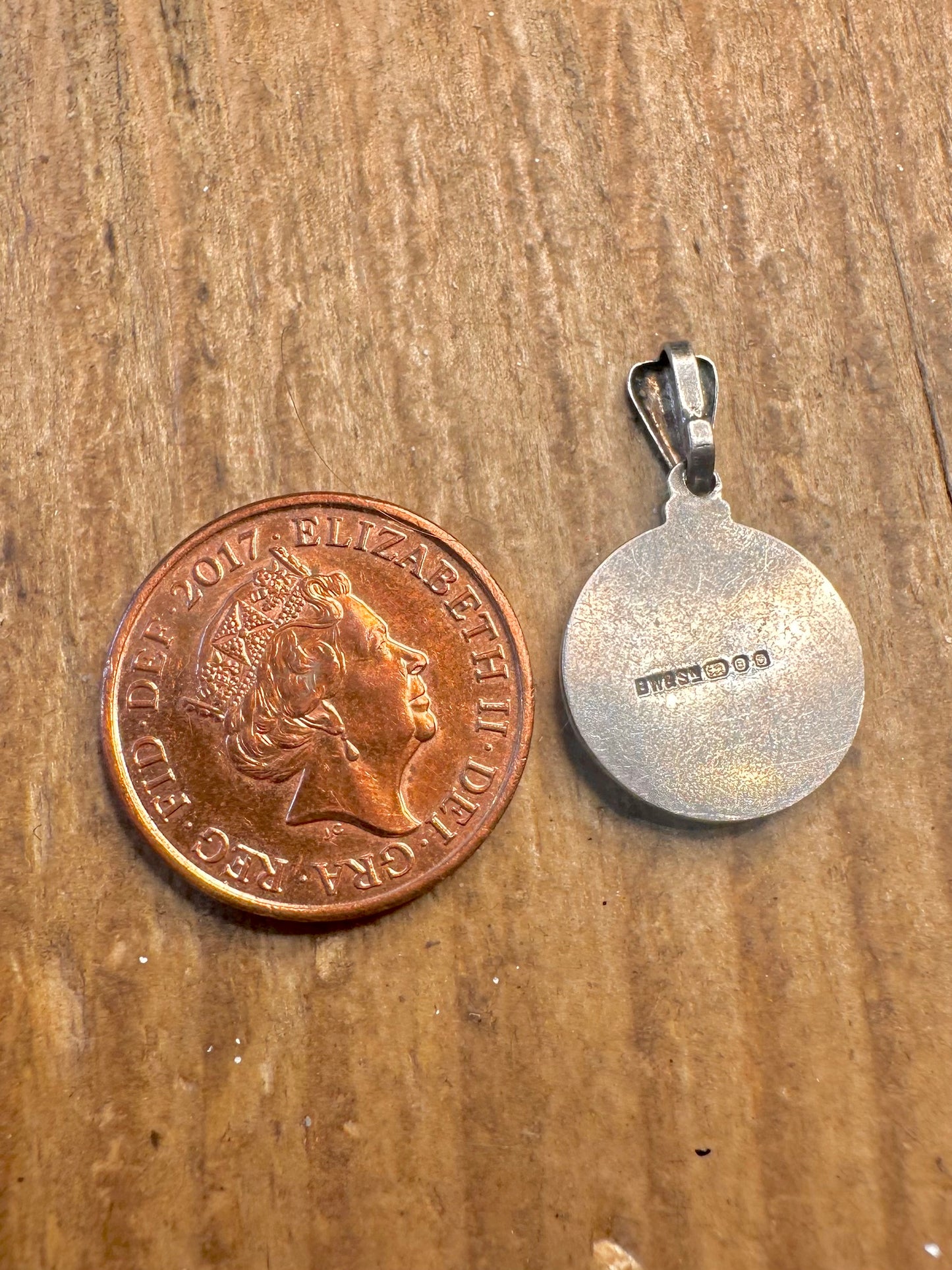 Tierkreis Wassermann 1969 Kreis 925 Sterling Silber Anhänger