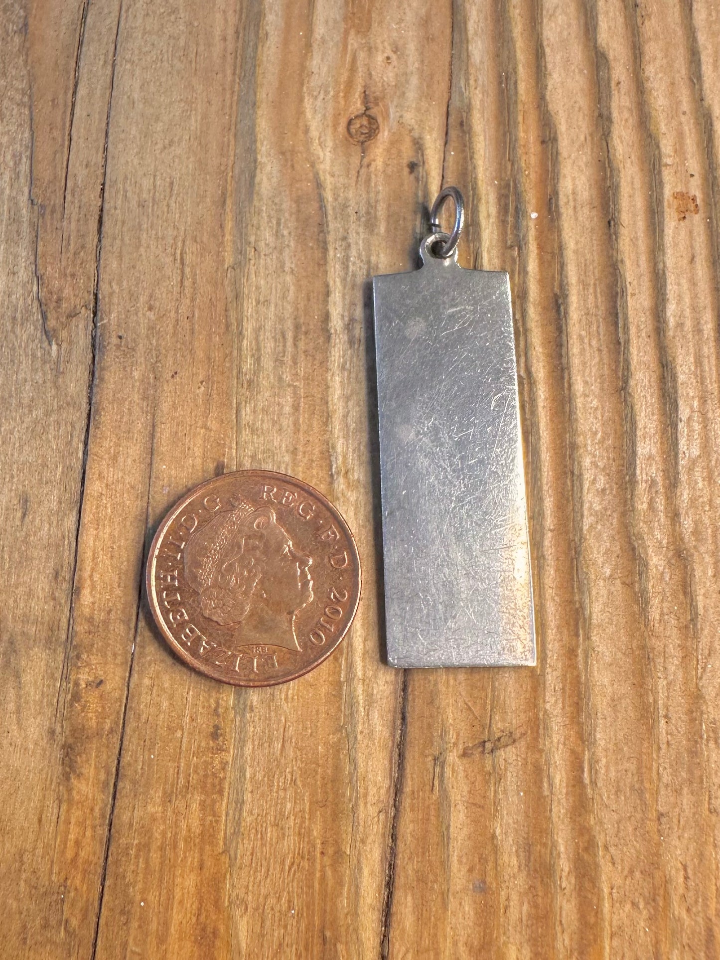 Ingot 1979 Textured Sheffield 925 925 Sterling Silver Pendant