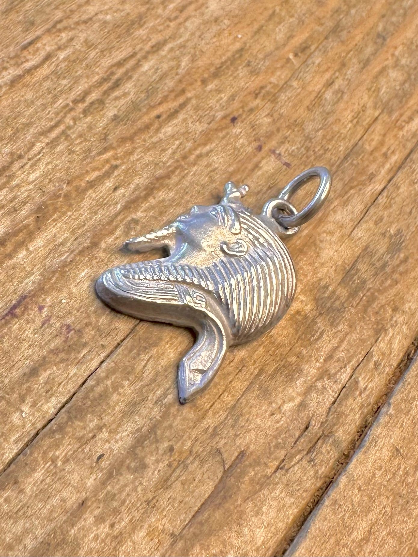 Egyptian Pharaoh Head 925 Sterling Silver Pendant