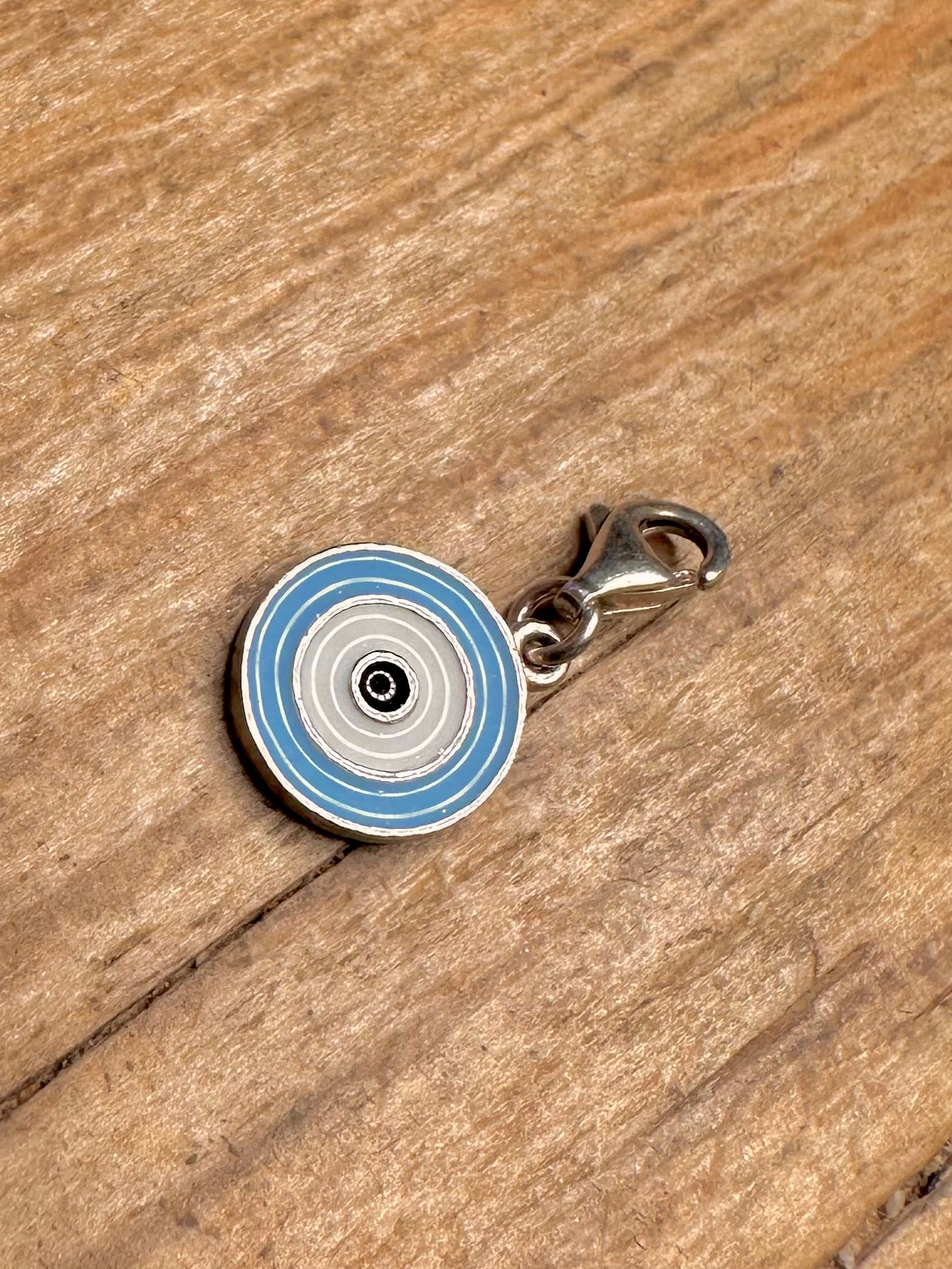 Moderner Evil Eye Verschluss 925 Sterling Silber Charm-Anhänger