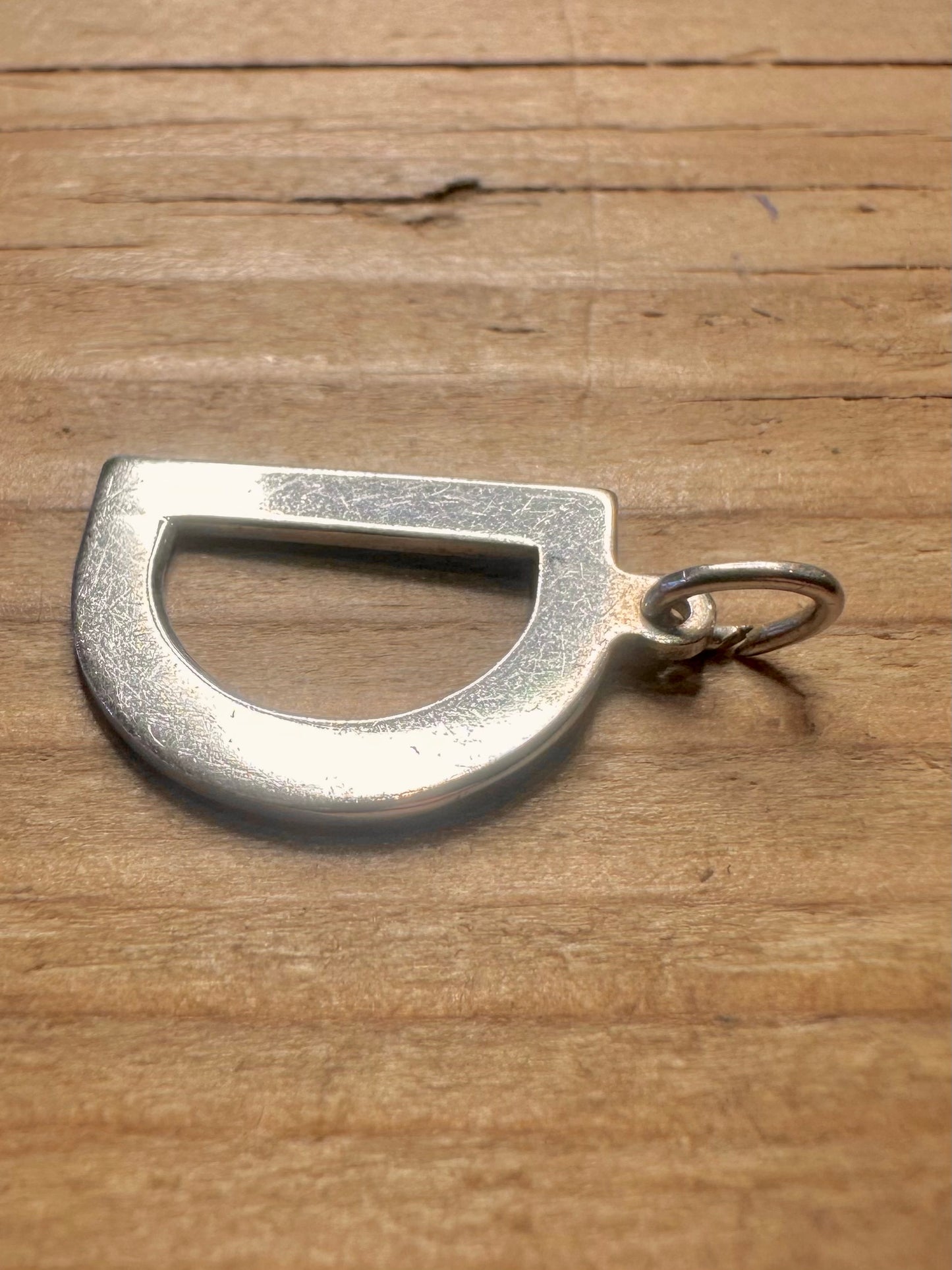 Vintage Letter D 925 Sterling Silver Pendant
