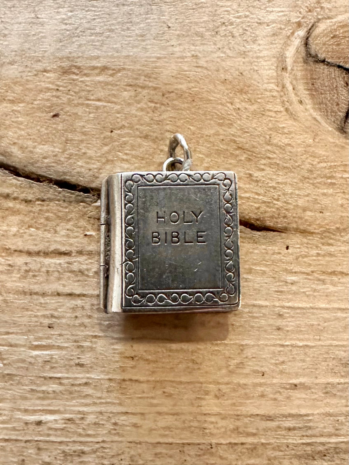 Vintage Bible Georg Jensen Excellent Condition with Paper 925 Silver Charm Pendant