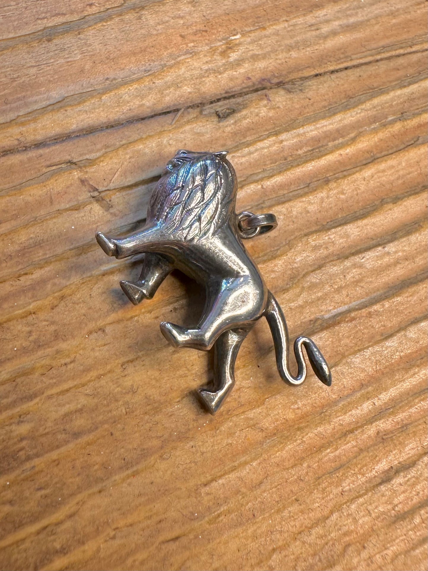 Lion Red Eyes 925 Sterling Silver Pendant