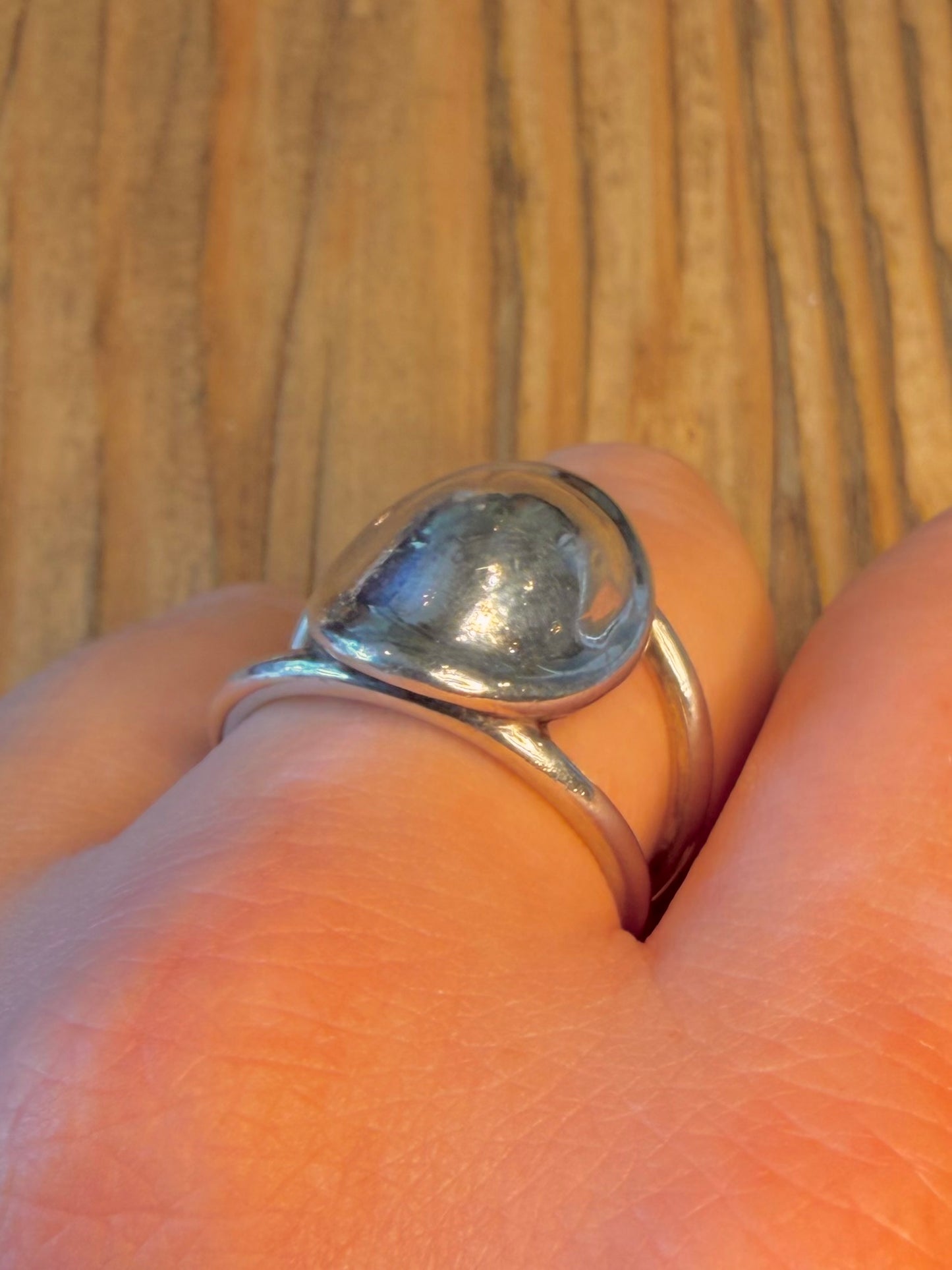 Modernist 2008 Dome Split Band RLM Studio QVC 925 Sterling Silver Size T1/2 Ring