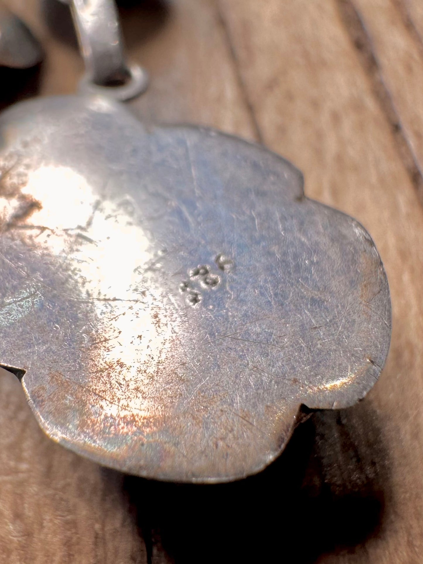 Vintage Larimar Teardrops Curb Chain 925 Sterling Silver 18.2 inch Necklace