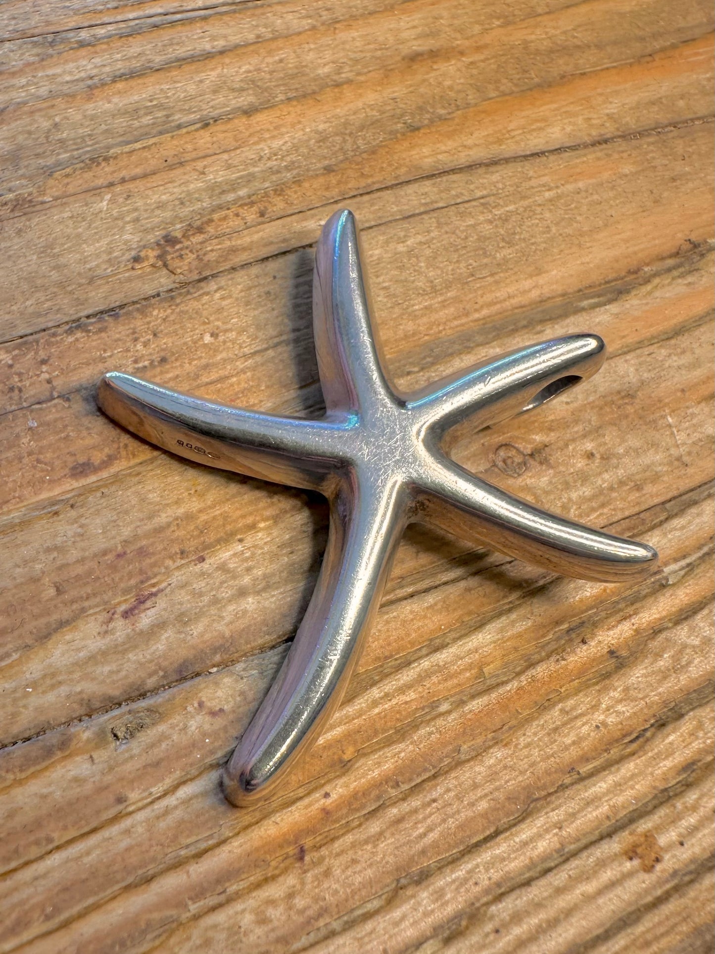 Abstract Star Fish 925 Sterling Silver Pendant