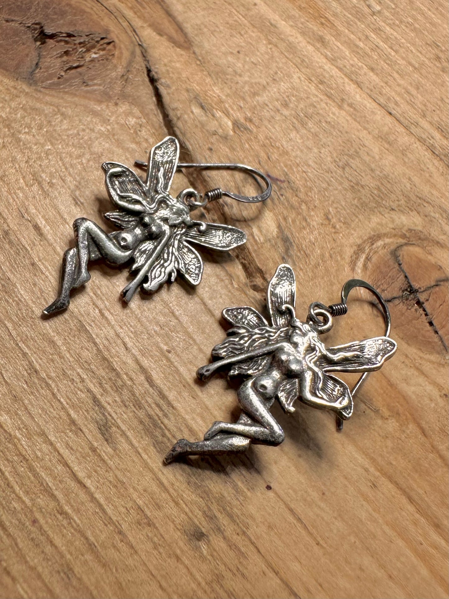 Vintage Fairy 925 Silver Earrings