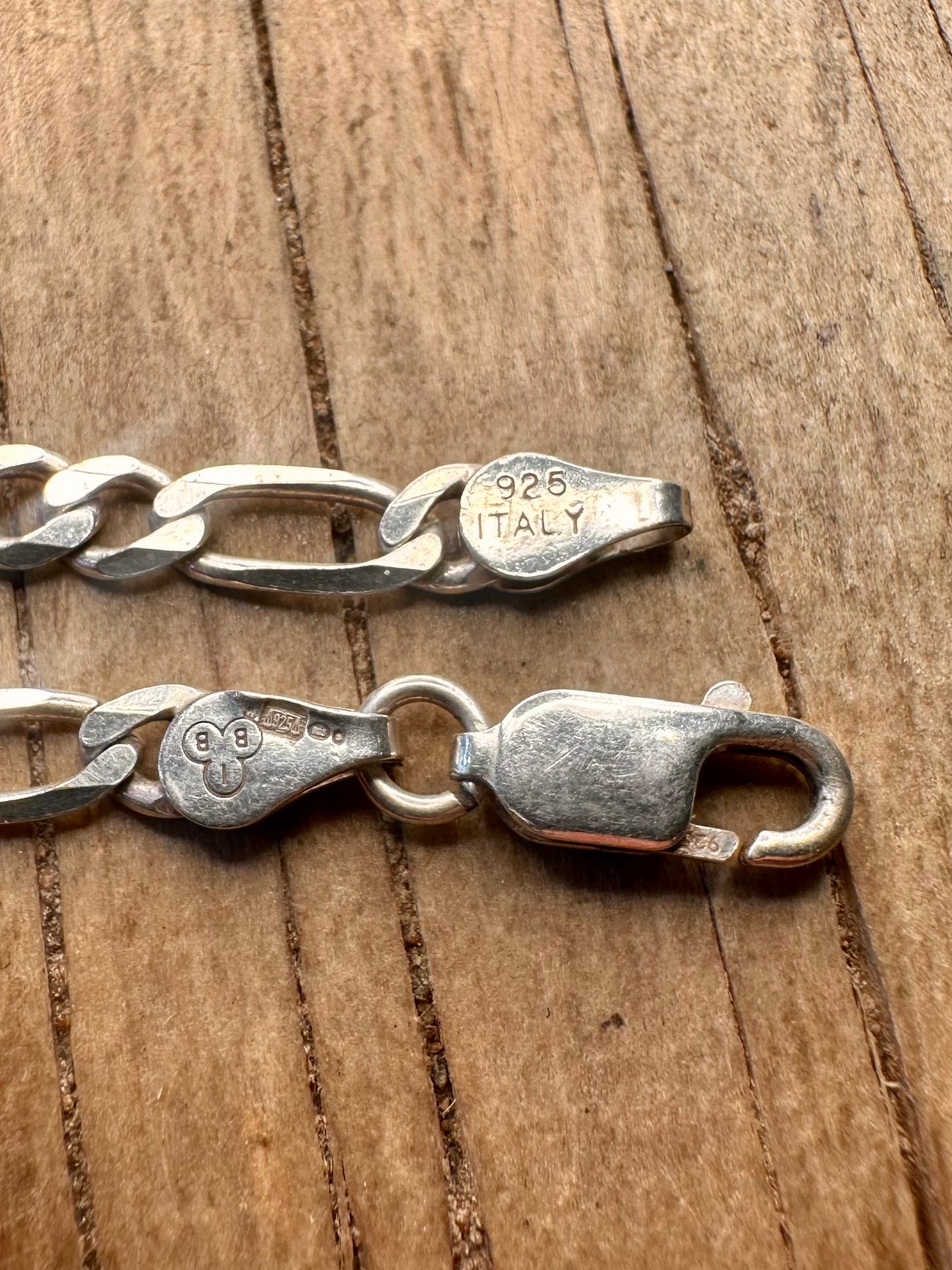 Vintage Figaro Italy Chain 925 Sterling Silver Hallmarked 20 inch Necklace