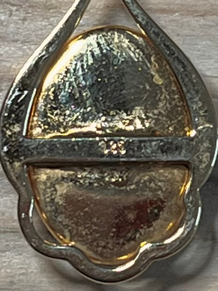 Oval Opal Gold Plated 925 Sterling Silver Pendant