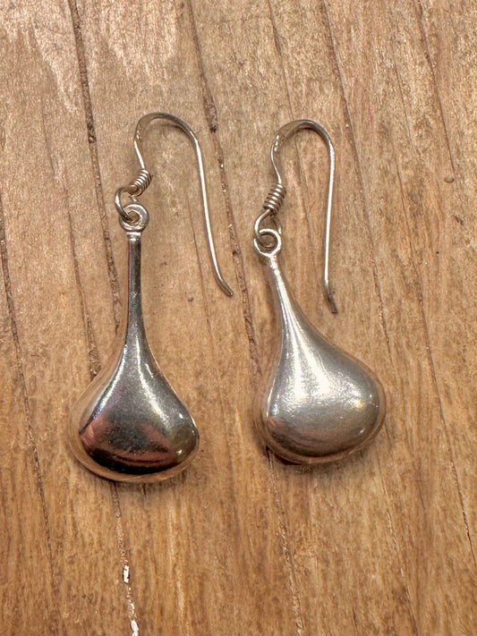 Vintage Tear Drop 925 Sterling Silver Earrings