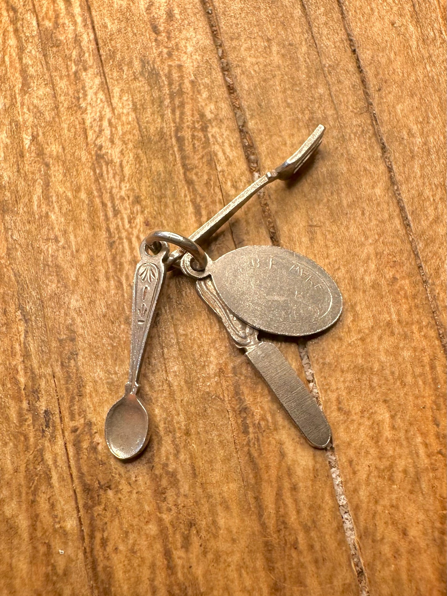 Vintage Cutlery ‘Guaranteed Silver Table Ware’ 925 Sterling Silver Charm Pendant