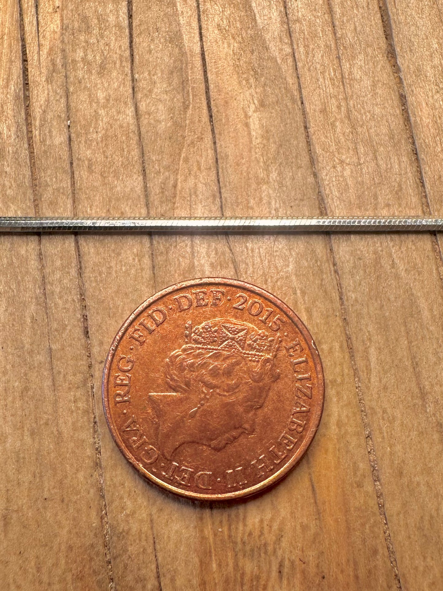 Modern Box Snake Chain Italy 925 Sterling Silver 18 inch Necklace