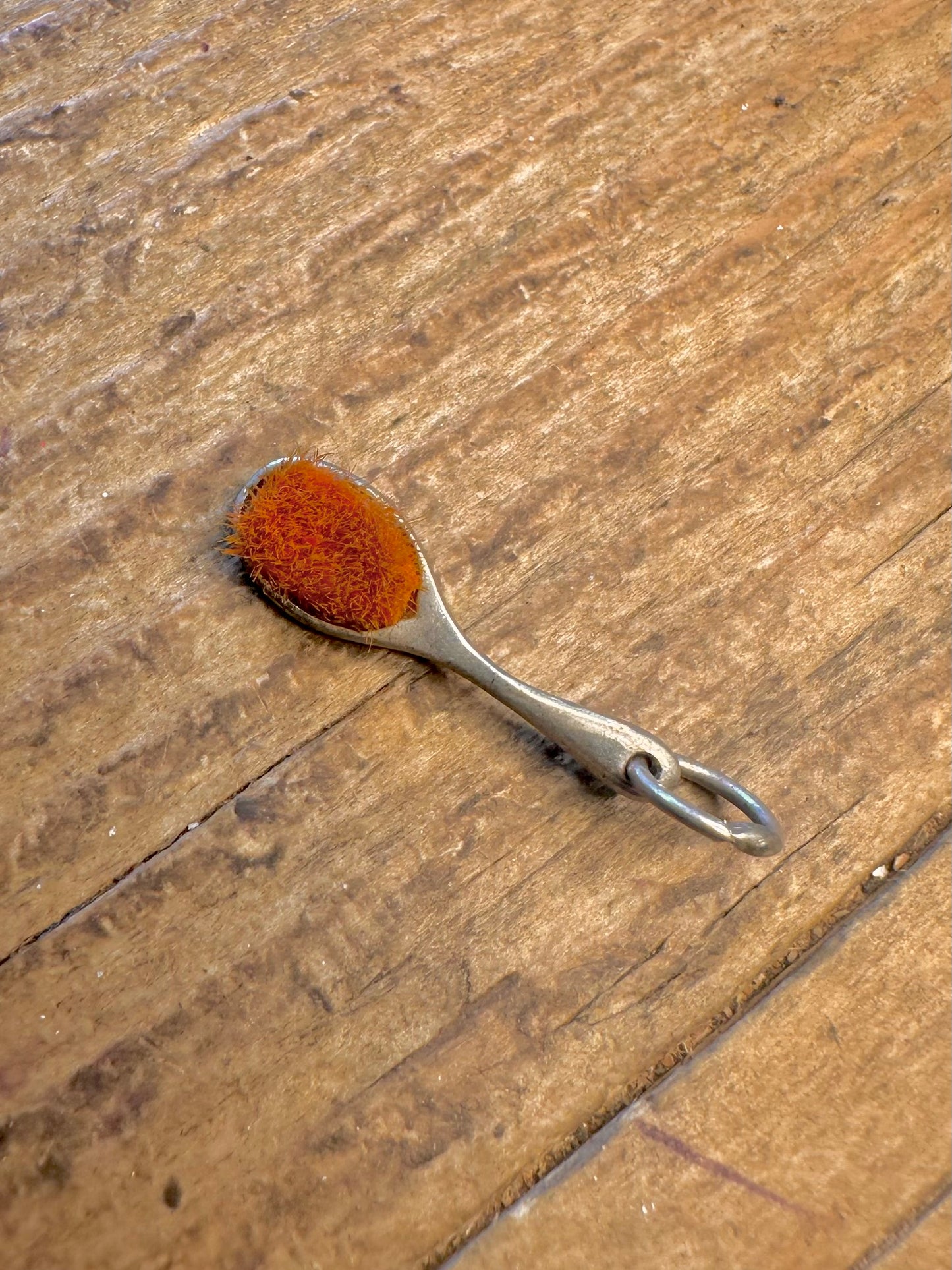 Small Hair Brush 925 Sterling Silver Charm Pendant