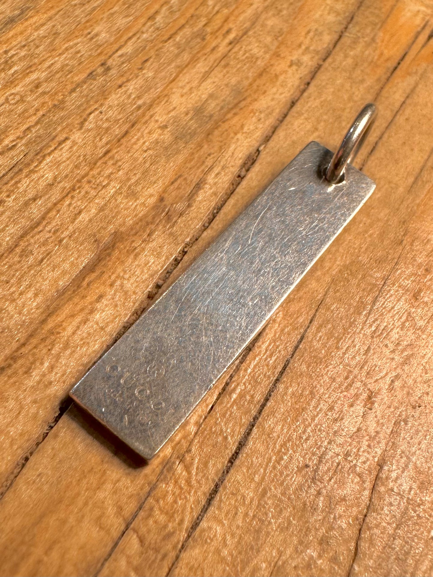 Vintage Gucci Bar 1697AR 925 Sterling Silver Pendant