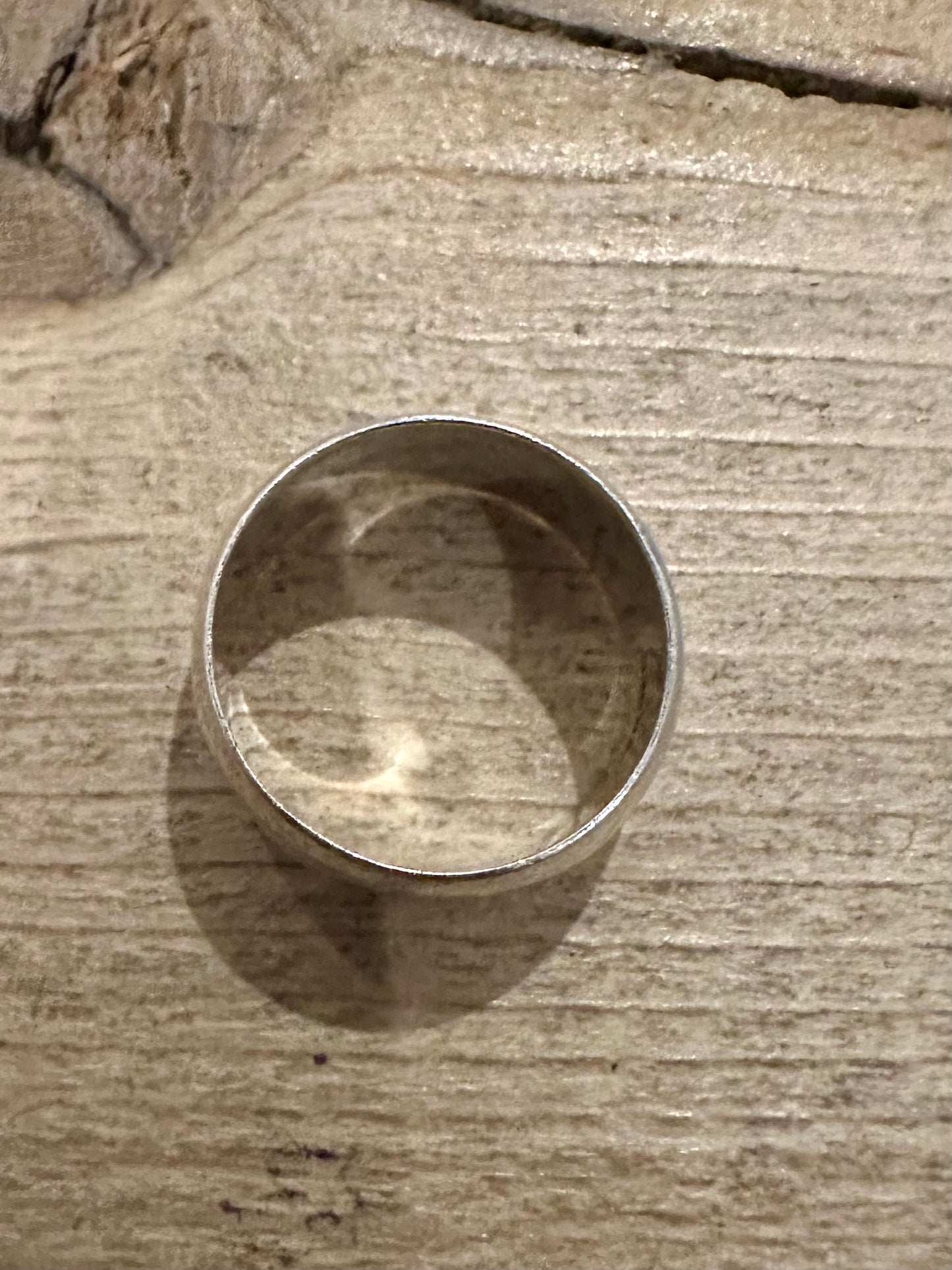 Vintage Engraved Band 925 Silver Size O1/2 Ring