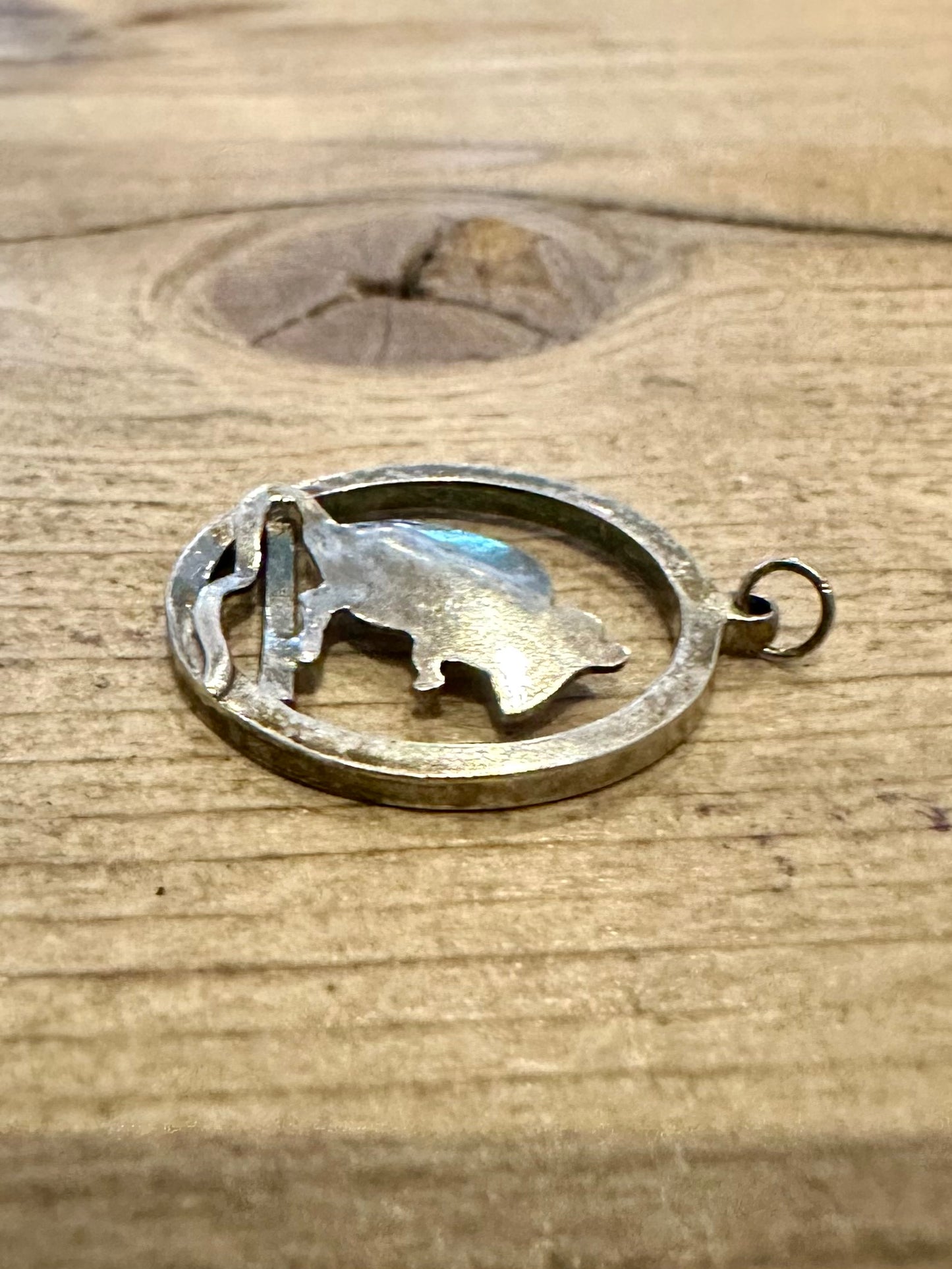 Vintage 1979 Mouse Hallmarked 925 Silver Pendant