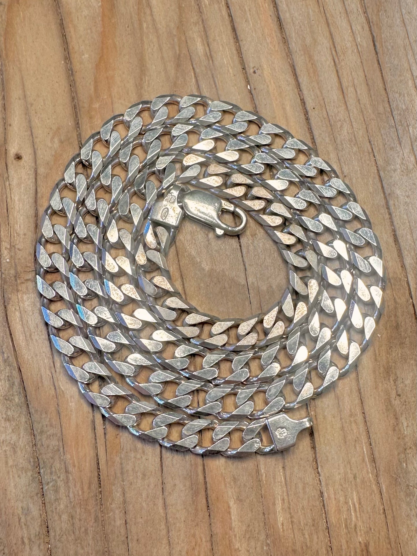 Vintage Curb Chain Italy 925 Sterling Silver 20 inch Necklace