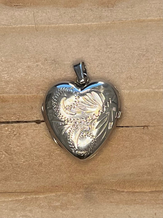 Embellished Heart Locket 925 Sterling Silver Pendant