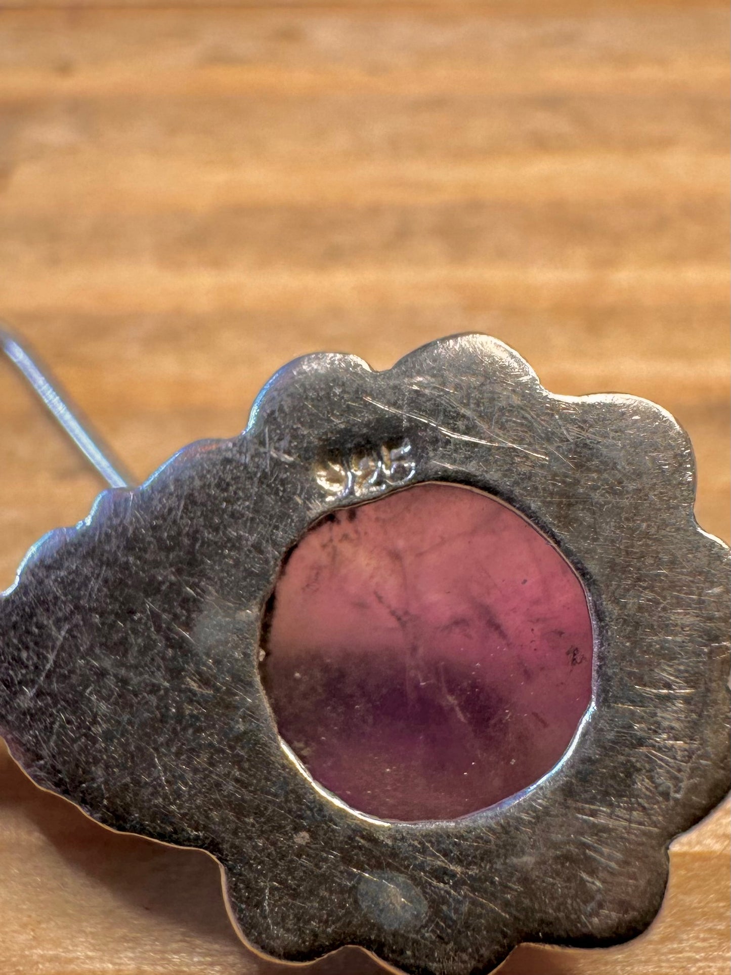 Vintage Lila Amethyst Boho 925 Sterling Silber Ohrringe