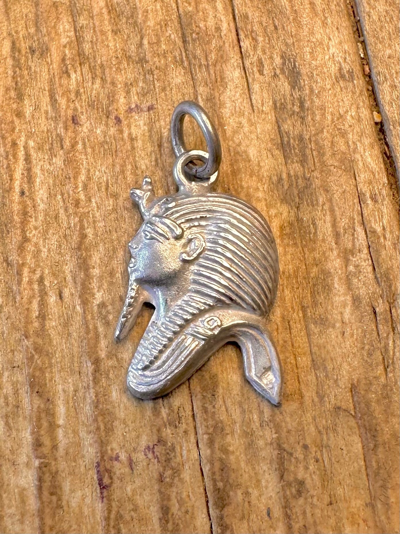 Egyptian Pharaoh Head 925 Sterling Silver Pendant
