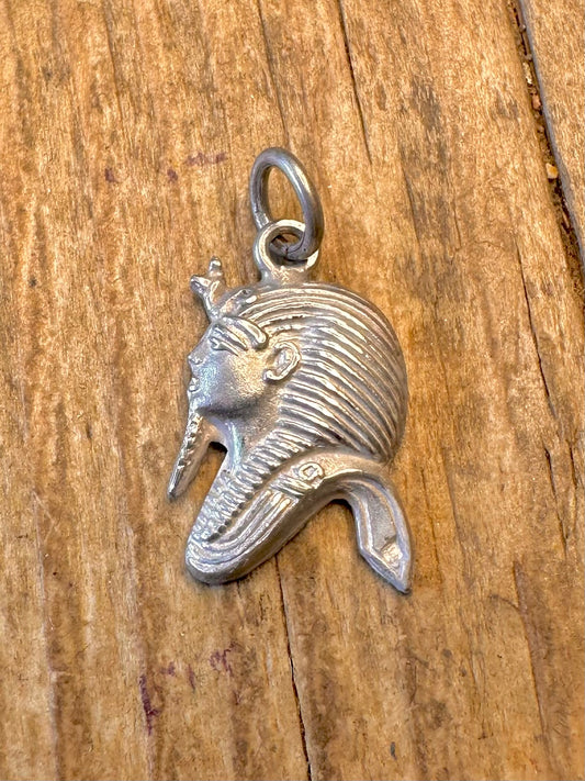 Ägyptischer Pharao Kopf 925 Sterling Silber Anhänger