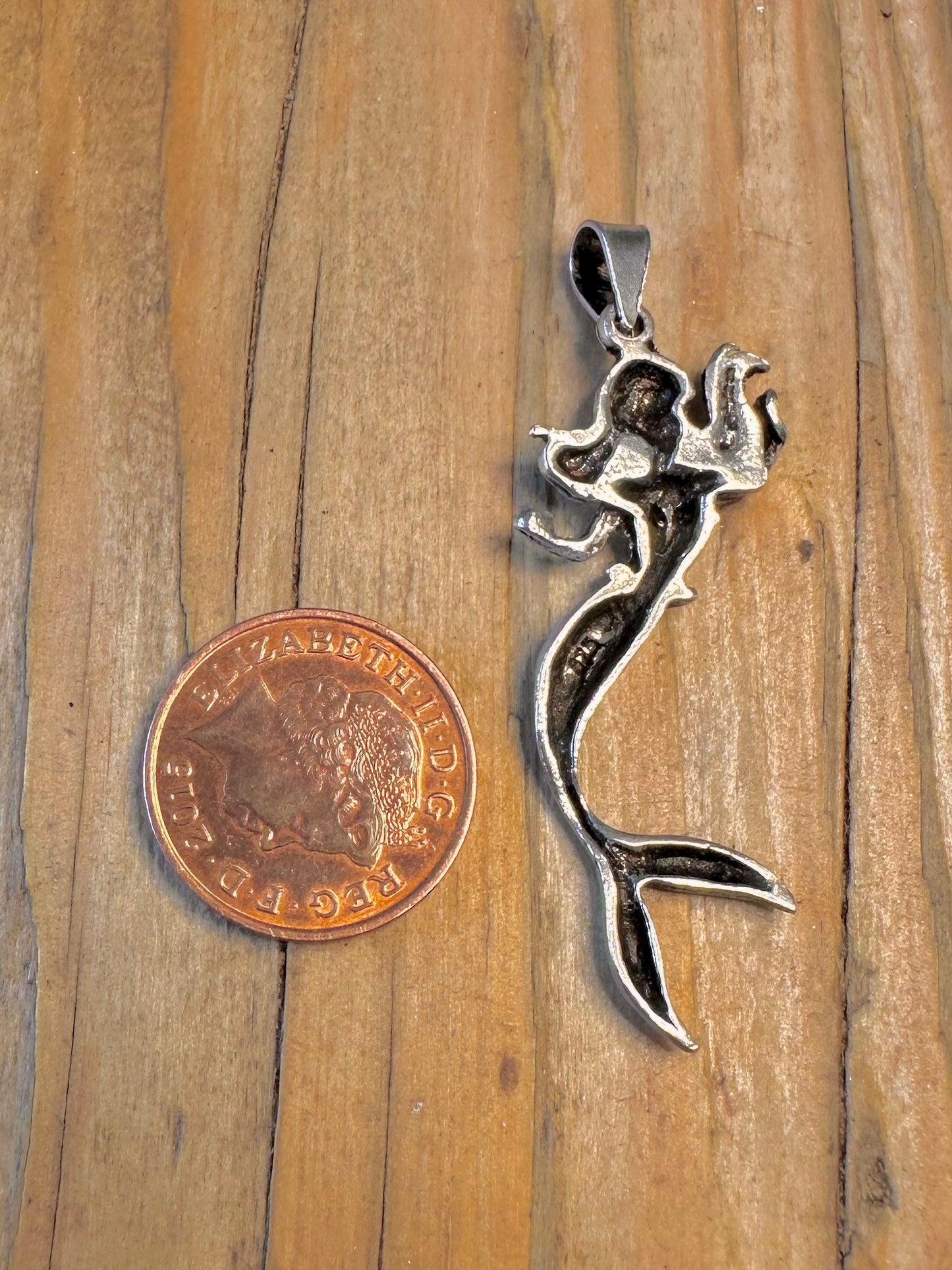 Mermaid Oxides Style 925 Sterling Silver Pendant