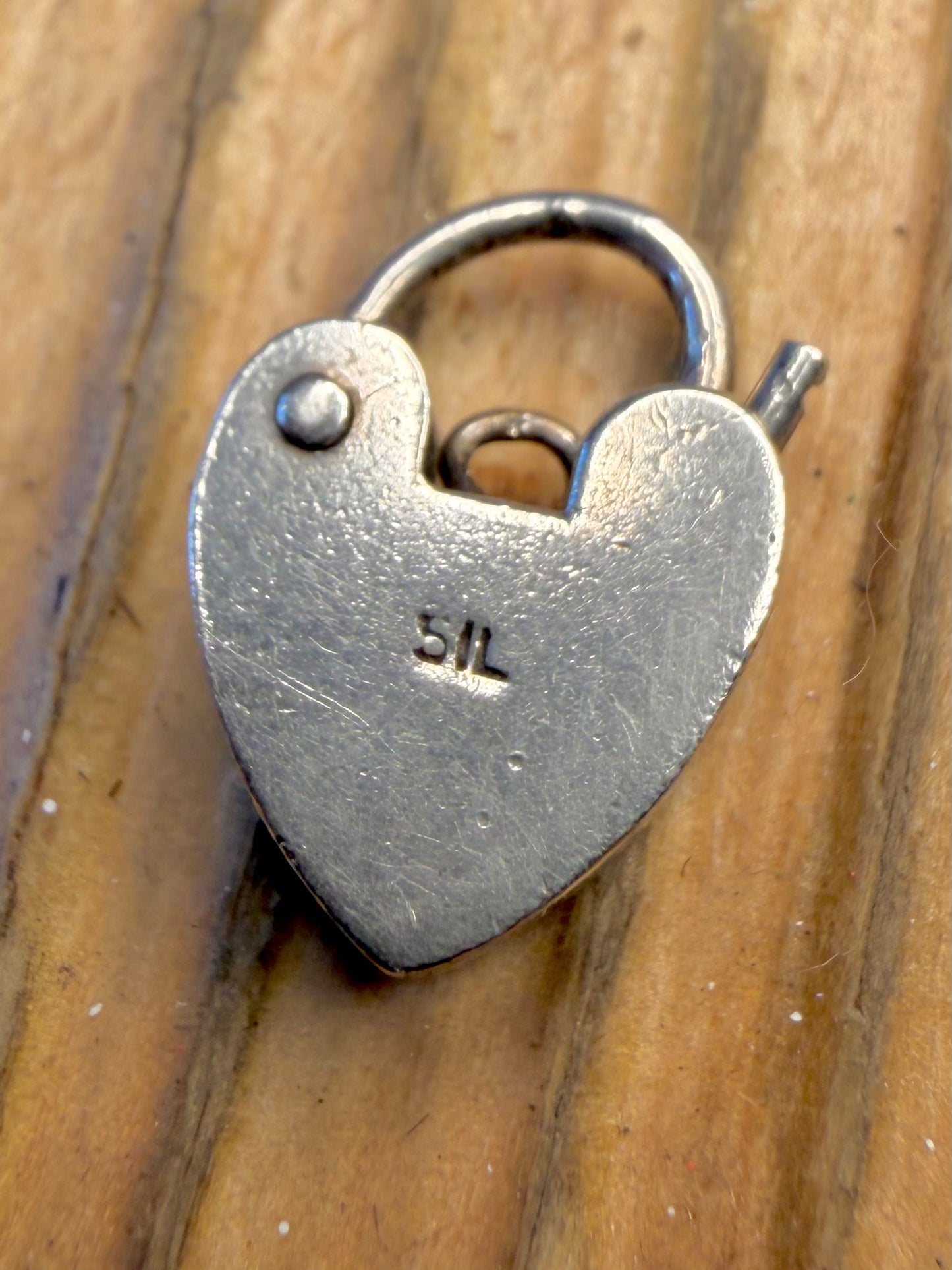 Small Heart Padlock 925 Sterling Silver Pendant