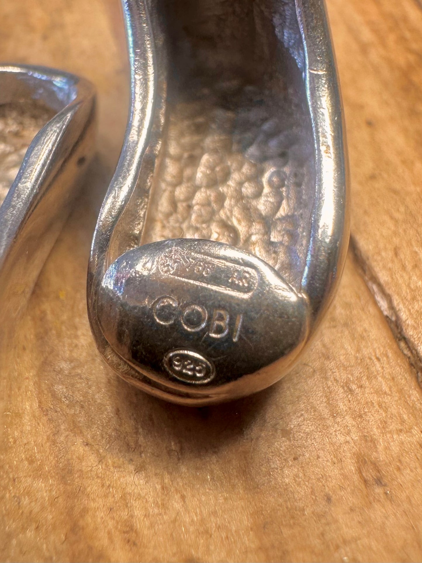 Abstrakter klobiger überlappender Maker Cobi 925 Sterling Silber Größe R Ring