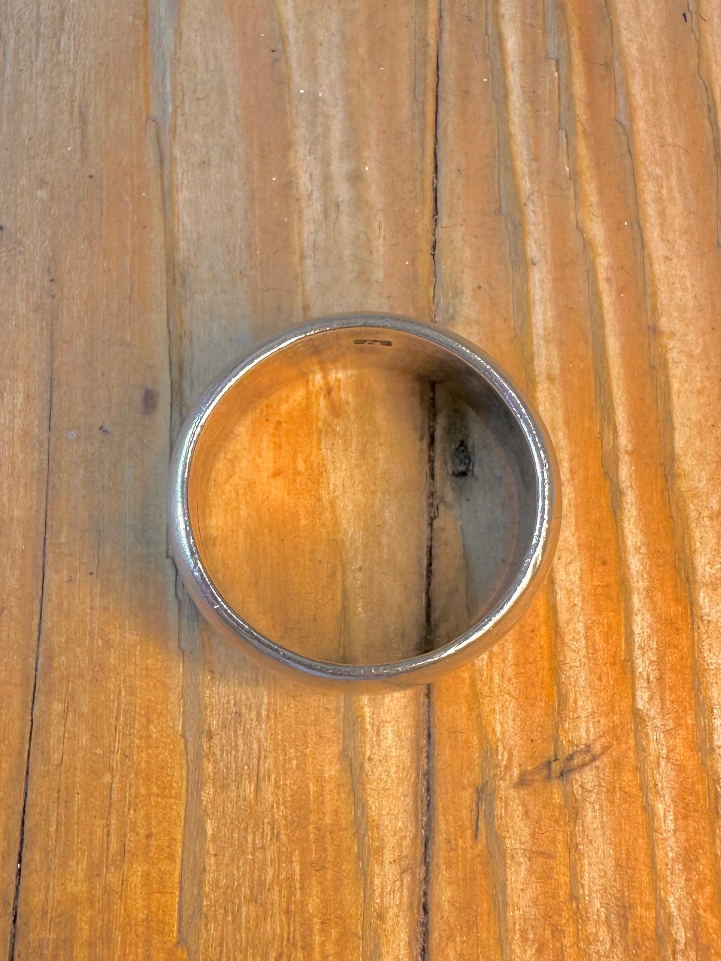 Chunky Rounded Band with Line Maker GM 925 Sterling Silver Size U Ring