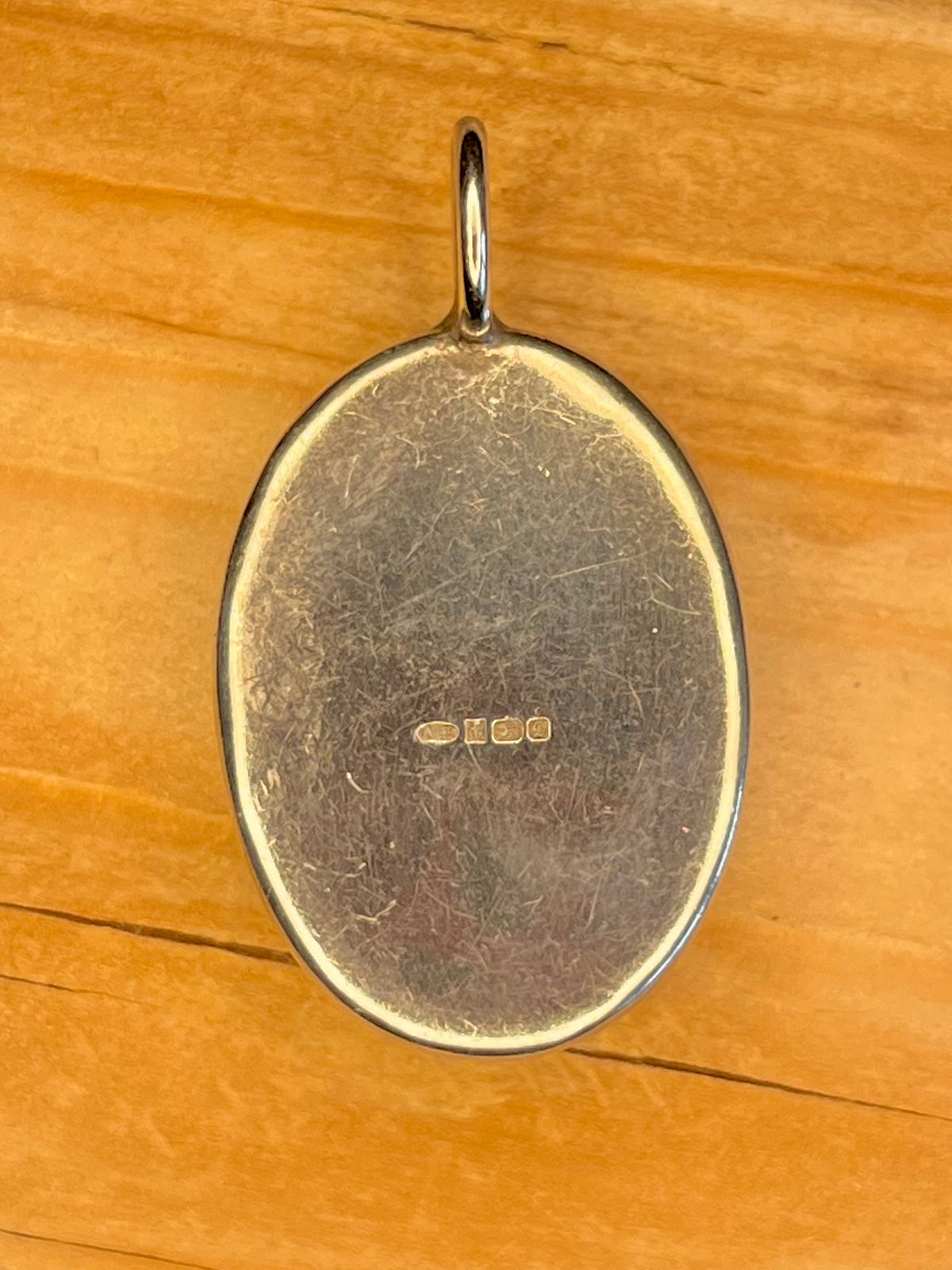 Oval 1953 Tigers Eye Maker ALtd Birmingham 925 Sterling Silver Pendant